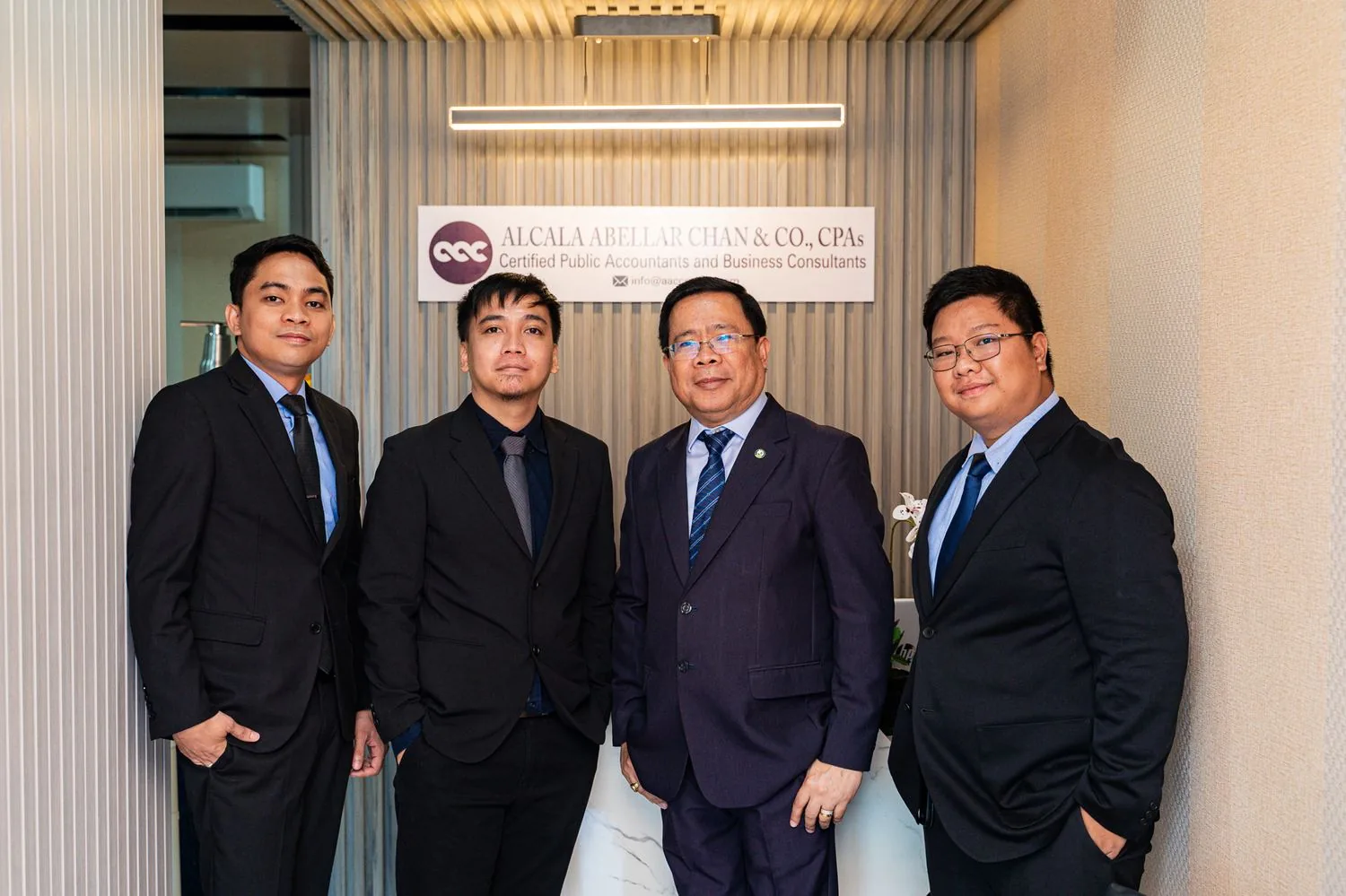 The four partners of Alcala Abellar Chan & Co., CPAs at the firm&rsquo;s Tacloban office