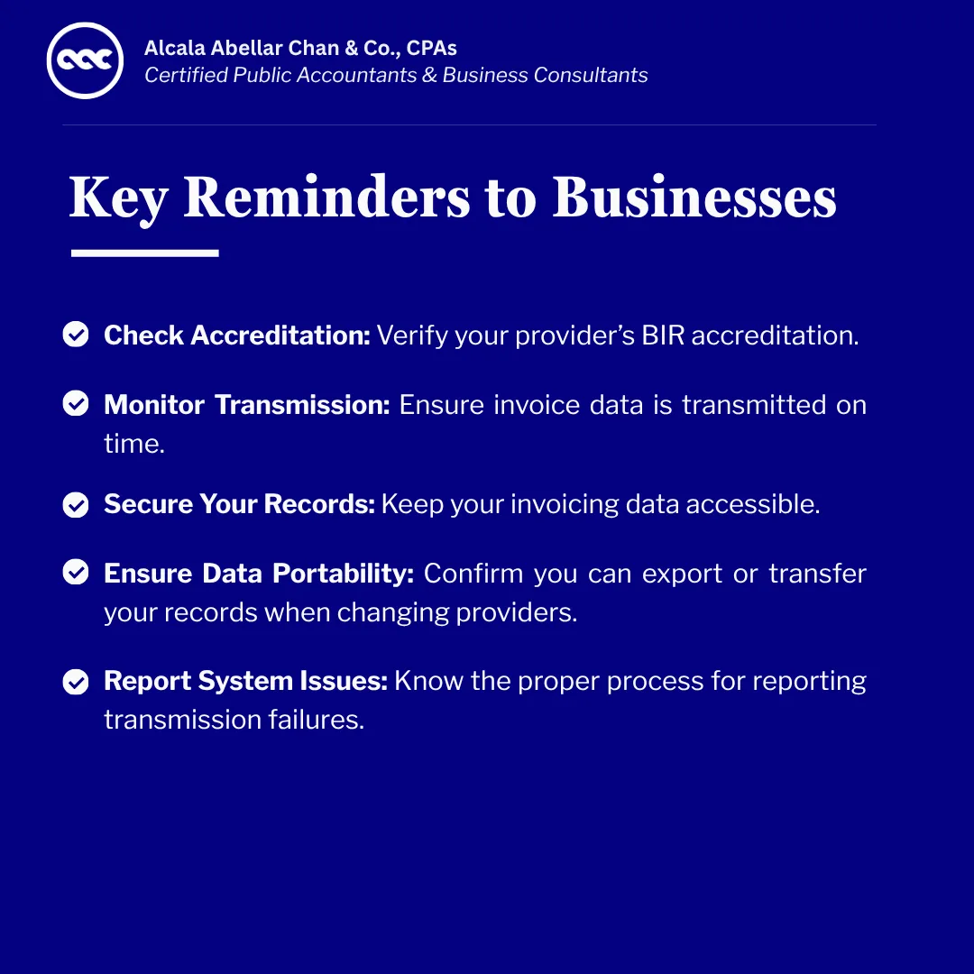 RMC No. 110 - 2026 — Accreditation for E-Invoicing Service Providers — card 5 of 6.