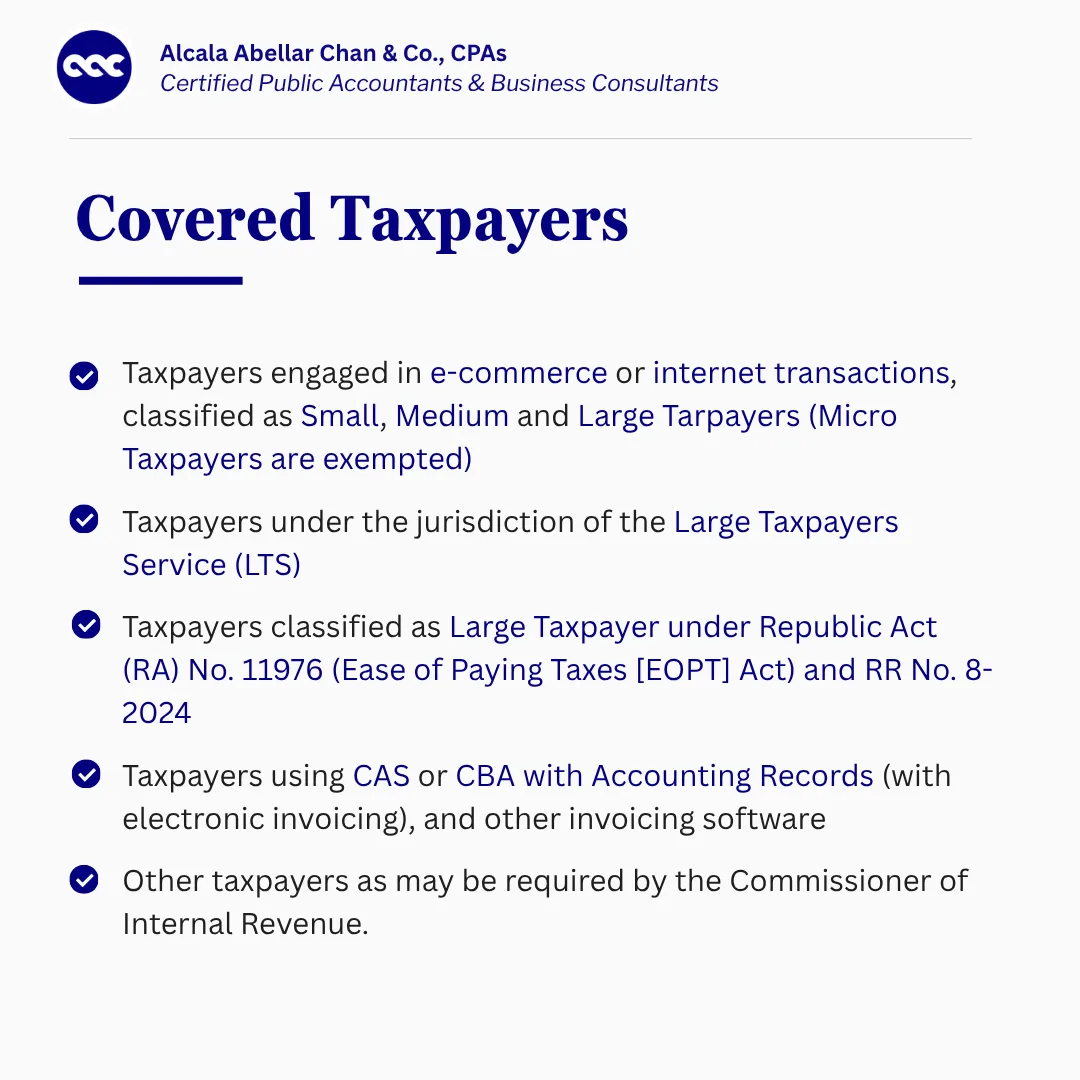 RMC No. 98-2026  —  Policies and Guidelines on the Issuance of Electronic Invoice — card 4 of 6.
