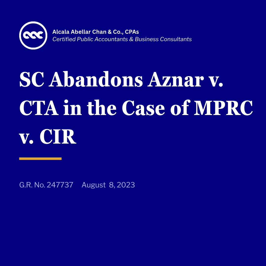 SC Abandons Aznar v. CTA in the Case of Mcdonald's Philippines Realty Corporation v. CTA — card 1 of 7.